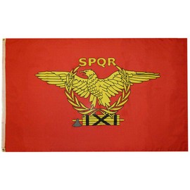 JumpingLight Roman Empire SPQR Senate and People Rome Flag Poly Nylon 3x5 3x5 Flag