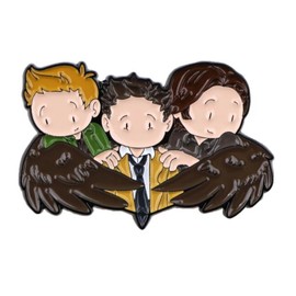 Supernatural TV Show Fantasy Horror Drama Magic Pentagram KAZ 2Y5 - Pin esmaltado de 1.9 pulgadas, 1.9 Inches, Esmalte, Esmalte