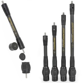 limaity Bow Stabilizer Balance Rod 6" 8" 10" 12" Adjustable Single/Double V-Bar Quick Disconnect Rubber Shock Absorption Damping System and Weights Kit for Compound Bow (8inch)