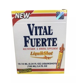 Vital Fuerte LiquikShot Multivitamin & Mineral VITAMINAS Y MINERALES 10 X 10 mL