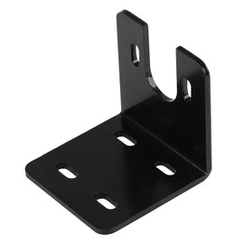 SGHAJIME 2Pcs 12V/24V DC Motor Mounting Bracket, U-Type, Black, Metal Frame, 775 Series, 2 Count