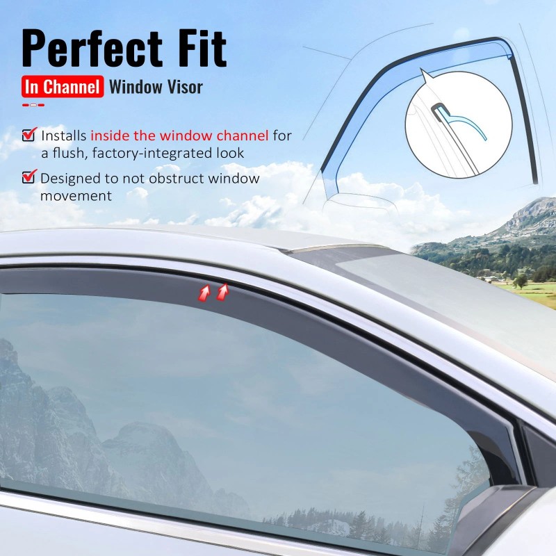 Fits 13-18 Toyota RAV4 In-Channel Window Visors Vent Rain Guards