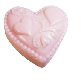 Pink Florals Assortment 5 pc Scented Goat Milk & Shea Soap Heart Shaped Assortment - Gift Boxed Set