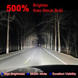 RUNEWAX H7 LED Headlight Bulb Low High Beam, 6500K White 1:1 Mini Size No Adapter Required Plug and Play, 12V Non-polarity OEM Replacement Halogen Bulb, Pack of 2