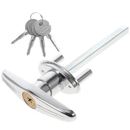 POPETPOP 1 Set Folding Door Lock Garage Door T Handle Door Lock Emergency Release for Garage Doors Garage Door Quick Release Pull Cord Lock Security Lock Thong Steel Wire