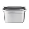 Vogue K820 Edelstahlpfanne, 1/4 Gastronorm, 4 l, 150mm tief, Lebensmittelbehälter,