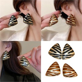 Trendy Zebras Pattern Metal Earrings