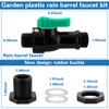 Plastics Rain Barrel Spigot Kit,High Flow Valve Core Water Tank