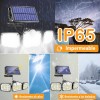 Lámpara Solar Exterior Impermeable Sensor Movimiento 138led