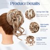S-noilite Claw Clip Messy Bun Hair Pieces Tousled Updo Fake