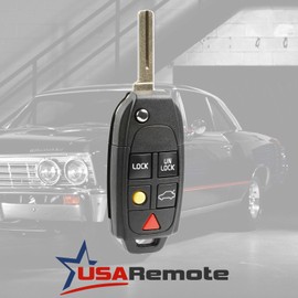 Flip Key Fob Keyless Entry Remote fits Volvo C30 C70 S40 S60 S80 V50 V70 XC60 XC70 XC90 (LQNP2T-APU)