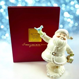 Lenox STROLLING WITH SANTA Holiday Figurine 7" tall Brand New In Box