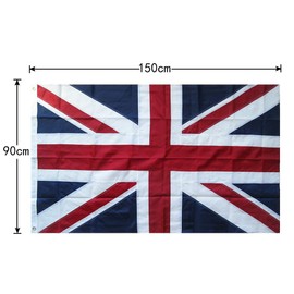 Lixure Union Jack Flag British Flag UK Flag 5ftx3ft/150 x 90cm Heavy Duty Embroidered Flag of UK 210D Nylon Large Flag for Outdoor and Indoor