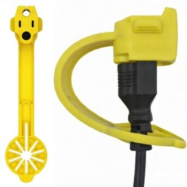 Prong Shield Outdoor Weatherproof Plug Cover - Extension Cord Waterproof Protector Covers for 120v Electric, 3 Prong Male End Weather Proof Exterior Ends Caps for Outside Electrical Plugs (20,Yellow)