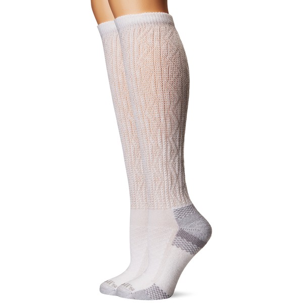 Dr. Scholl's Women's Advanced Relief Diabetic & Circulatory Knee High Socks, White, Shoe Size: 4-10