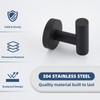 APLusee Towel Coat Hook Matte Black, 304 Stainless Steel Robe