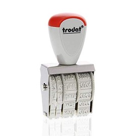 Trodat 1010 Classic Date Stamp, Month Abbreviations (German Language), Imprint Size 4 x 26 mm