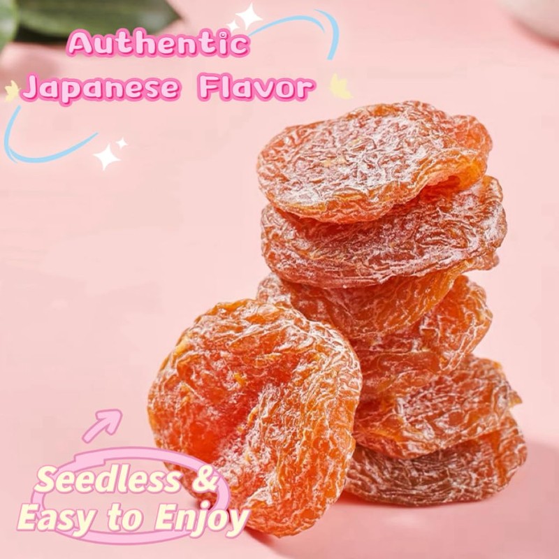Japanese-Style Seedless Dried Plums – Salty Flavor, | Chewy, Individually