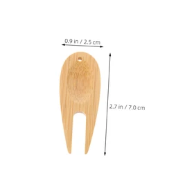 Gatuida 8pcs Bamboo Golf Divot Repair Tool Lightweight Grass Maintenance Forks for Portable Accessory for Golf Enthusiasts