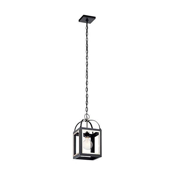 Kichler 52030BK Vath Pendant, 1-Light 75 Watts, Black