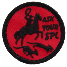 Patchtown Retro Cat-Herders Ask Your SPL Patrol Patch - 2" Round Embroidered Patch - Sew-on