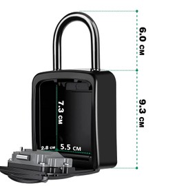 Lock, C-Timvasion Safe, 4-Digit Password Dial, Key Storage, Key Storage, Key Storage, Handover Prevention, Anti-Theft, Wall Mounted Key Storage Box, For Residential Exhibition Halls, Construction