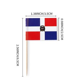Dominica Flag Dominican Small Toothpick Flag Decor Mini Cupcake Toppers Cocktail Food Flags Decorations (100 pcs)
