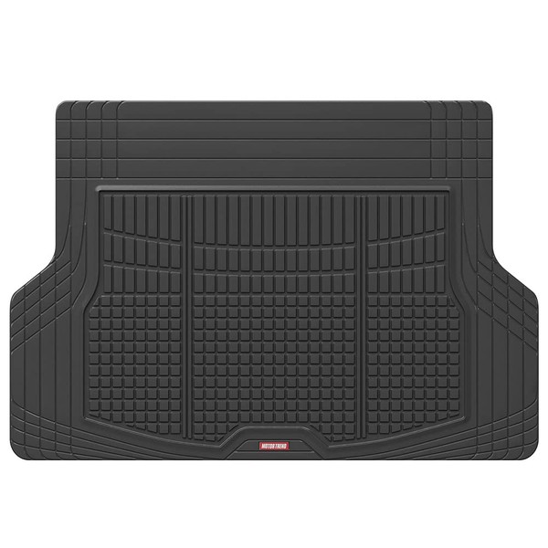 Motor Trend Premium FlexTough All-Protection Cargo Mat Liner – w/Traction Grips & Fresh Design, Heavy Duty Trimmable Trunk Liner for Car Truck SUV, Black (OF-985-BK)