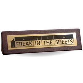 Boxer Gifts Freak in the Sheets Novelty Desk Sign – Funny Excel Gifts for Colleagues and Boss – Work Office Accessories