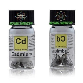 Cadmium Metallic Element 48 CD, World Champion Pure 3 Grams 99.99% in Glass Ampoule with Label