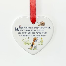 Image Industry Beagle Memorial Ceramic Heart Keepsake Gift