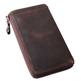 JAPAN FACTORY Men's Long Wallet, L-Shaped Zipper, Small Long Wallet, Genuine Leather, TIDY2.0, Tidy 2, Leather, Mini, Palm Size, Mini, Long Wallet, Popular, 30's, 40's, 50's, Gift, Brand, Leather