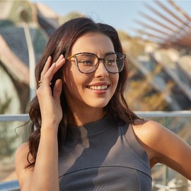 Zeelool Vintage Cat Eye Glasses Frame for Women with Non-prescription Clear Lens Rodz ZJGT548130-10 Tortoise