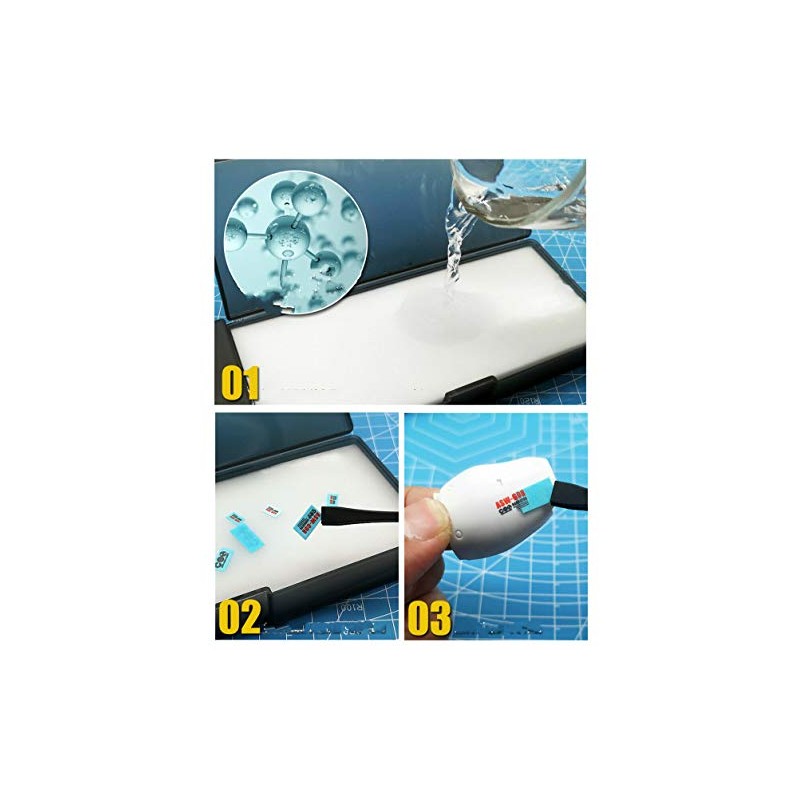 Pegatinas de agua, caja con pinzas adhesivas, avión Hobby Tools