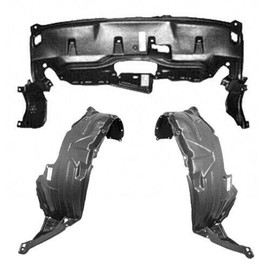 Parts N Go 2002-2004 CRV Fender Liner Pair with Undercover Splash Guard Set - 74111S9A000, 74150S9A000