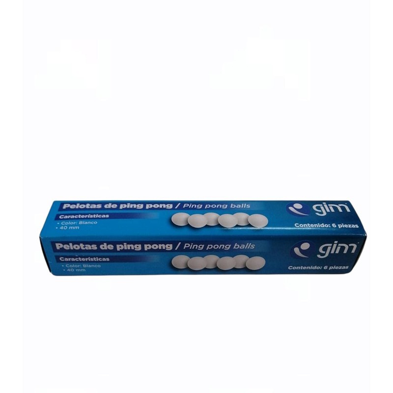Gimbel Pelotas Ping Pong Color Blanca Caja 6 Piezas