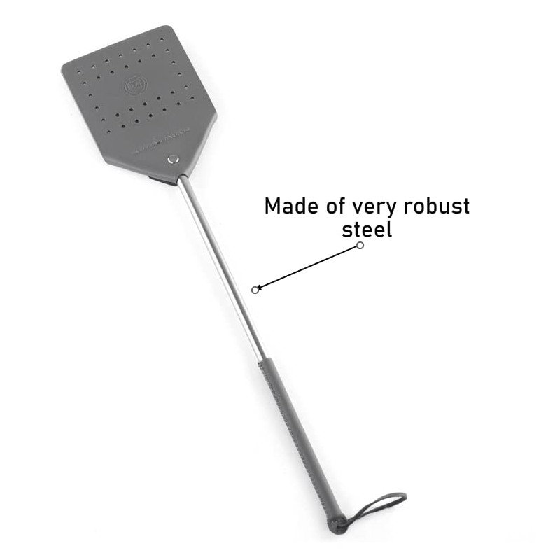 Leather Fly Swatter - Gray - Pack of 1 -