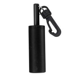 Underwater Shaker Aluminum Alloy Slip Resistant Texture Signal Bell Diving Stick with 360° Swivel Hook for Scuba Diving Black