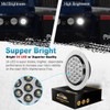Partsam 2pcs 4" Round White 24 LED Truck Trailer Light