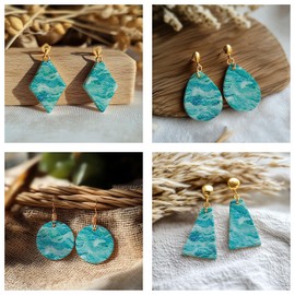 GOTO CLAY TOOLS Polymer Clay Transfer Paper, Green Marble Water Soluble Transfer Sheet For Polymer Clay, Bright Colors Even After Baking, No Cracking, 4 x 5.5 inches, 6 Pcs| TPUS-802