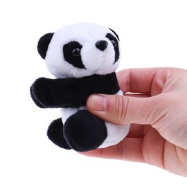Yiphates 2Pcs Plush Animal Clip Clip-On Critter Panda Clip Note Clip Stand Photo Holder Stand Memo Clip for Home Office Use