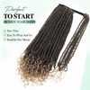 WIGER Clip In Dreadlock Ponytail Extensions Faux Locs Twisted Hairpiece