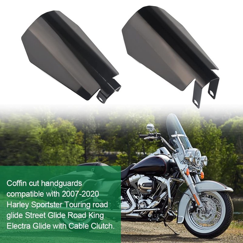 WATERWICH Handguards Coffin Cut Hand Guards Compatible with Harley Dyna