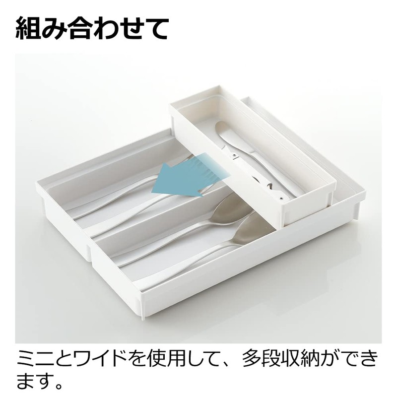 Richell Totono N Cutlery Pocket for Drawers, Mini, White
