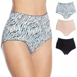 Rhonda Shear 3pack Smoothing Brief, MLBLDS, Medium