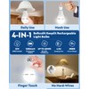 BoRccdit KeepLit 6 Pack Emergency Rechargeable Light Bulbs, 48H Long