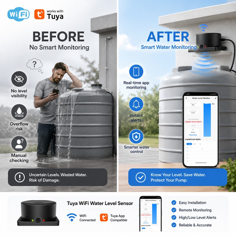 WiFi Water Level Sensor for Tank Monitoring – Ultrasonic Smart