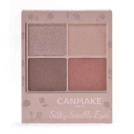 Canmake Silky Soufflé Eyes (Matte Type) M03 Rose Heat Eye Shadow Matte Eye Shadow 4-Color Eye Shadow 1 Piece (x 1)