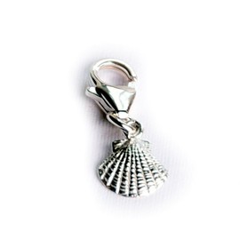 Scallop Charm, Silver