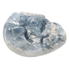KYEYGWO 70-150 g Natural Blue Celestite Druze Raw Piece, Irregular Celestite Druze Segment Decorative Stones Geode Druze Piece Crystal Quartz Cluster Specimen Mineral Ornaments